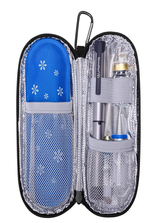 Yarwo Insulin Cooler Travel Case with 2 x TSA Approved Ice Packs, Diabetic Supplies Organizer Insulated Cooling Bag for Insulin Pens, Syringes and Diabetes Testing Kit, Lightweight for Trip, Purple - Image 2